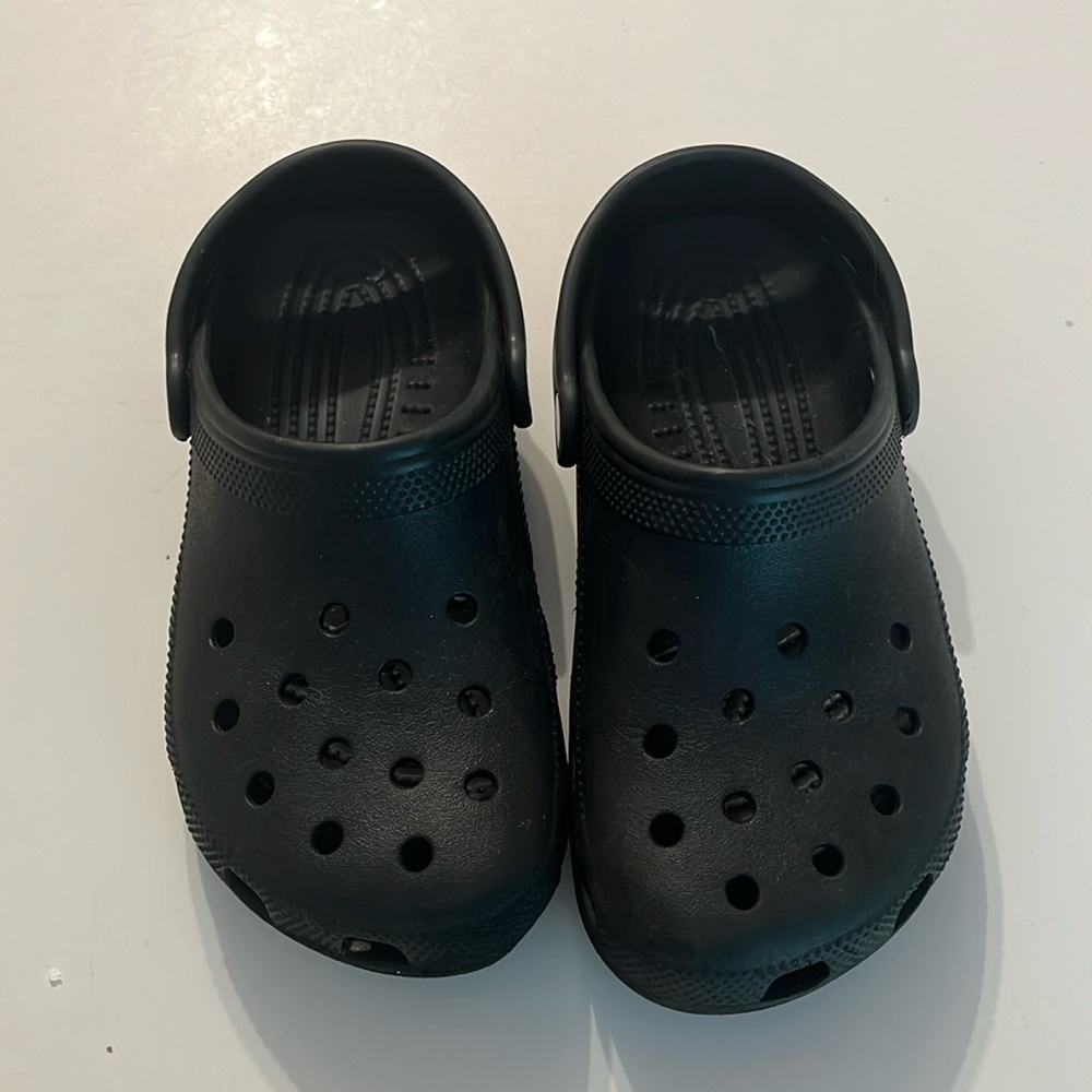 Kids black crocs